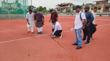 कमसल ‘सेन्थेटिक ट्रयाक’: अध्ययन समिति रंगशालामा 