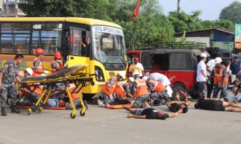 कोहलपुरमा गरियो दुर्घटना सम्बन्धी कृतिम घटना अभ्यास